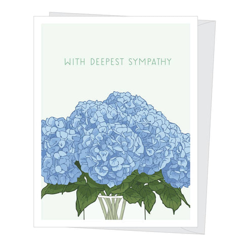 Blue Hydrangea Sympathy Card
