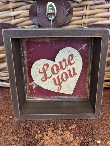 I Love You Shadow Box