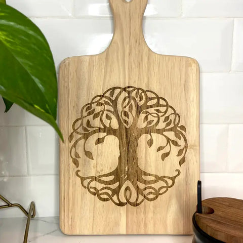 13" Tree of Life Engraved Charcuterie Cutting Board